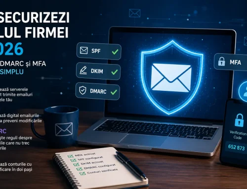 Cum securizezi emailul firmei în 2026: SPF, DKIM, DMARC și MFA explicate simplu